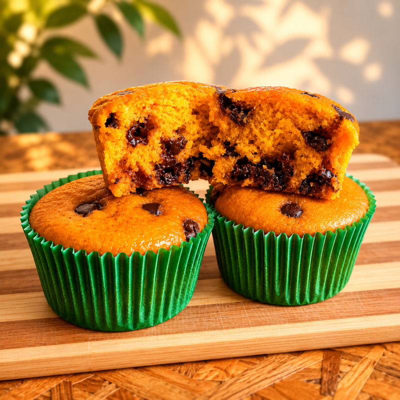 Muffin de Cenoura c/ Gotas de Chocolate